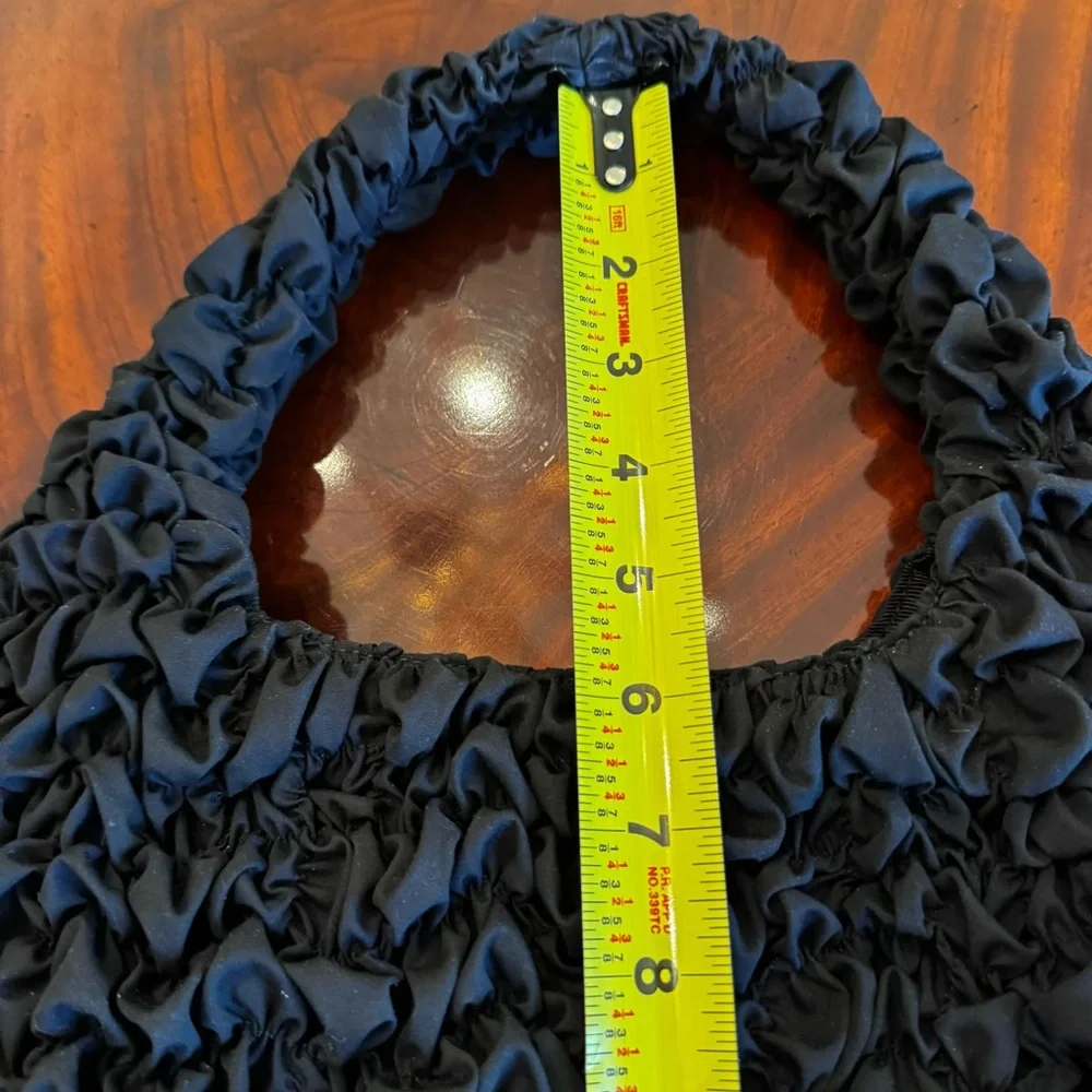 NWT Loeffler Randall Syd Black Smocked Mini Hobo Bag